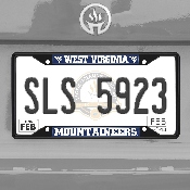 West Virginia Mountaineers Metal License Plate Frame Black Finish, 31291