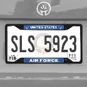 U.S. Air Force Metal License Plate Frame Black Finish, 31293