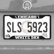 Chicago White Sox Metal License Plate Frame Black Finish, 31301