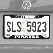 Pittsburgh Pirates Metal License Plate Frame Black Finish, 31317