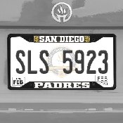 San Diego Padres Metal License Plate Frame Black Finish, 31318