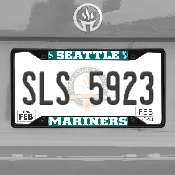 Seattle Mariners Metal License Plate Frame Black Finish, 31320