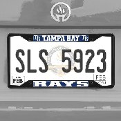 Tampa Bay Rays Metal License Plate Frame Black Finish, 31322