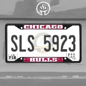Chicago Bulls Metal License Plate Frame Black Finish, 31327