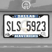 Dallas Mavericks Metal License Plate Frame Black Finish, 31329