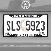 San Antonio Spurs Metal License Plate Frame Black Finish, 31340