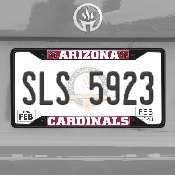 Arizona Cardinals Metal License Plate Frame Black Finish