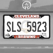 Cleveland Browns Metal License Plate Frame Black Finish, 31350