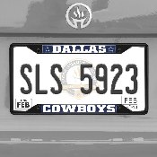 Dallas Cowboys Metal License Plate Frame Black Finish, 31351