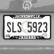 Jacksonville Jaguars Metal License Plate Frame Black Finish, 31359