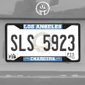 Los Angeles Chargers Metal License Plate Frame Black Finish, 31362