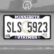 Minnesota Vikings Metal License Plate Frame Black Finish, 31365