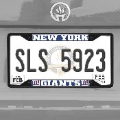 New York Giants Metal License Plate Frame Black Finish, 31368