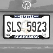 Seattle Seahawks Metal License Plate Frame Black Finish, 31373