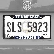 Tennessee Titans Metal License Plate Frame Black Finish, 31375