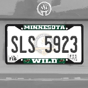 Minnesota Wild Metal License Plate Frame Black Finish, 31384