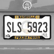 Nashville Predators Metal License Plate Frame Black Finish, 31386