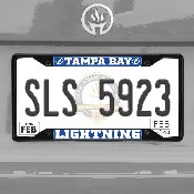 Tampa Bay Lightning Metal License Plate Frame Black Finish, 31392