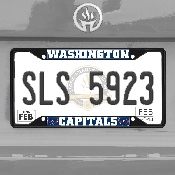 Washington Capitals Metal License Plate Frame Black Finish, 31395