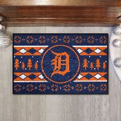 Detroit Tigers Holiday Sweater Starter Mat Accent Rug - 19in. x 30in. - "Detroit" Jersey Lettering, 31406