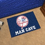 New York Yankees Man Cave Starter Mat Accent Rug - 19in. x 30in. - Circular Yankees Primary Logo, 31419