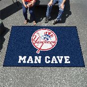 New York Yankees Man Cave Ulti-Mat Rug - 5ft. x 8ft. - Circular Yankees Primary Logo, 31422