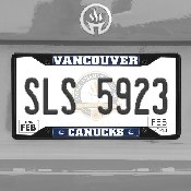 Vancouver Canucks Metal License Plate Frame Black Finish, 31830