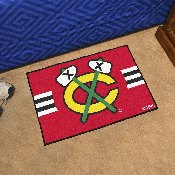 Chicago Blackhawks Starter Mat Accent Rug - 19in. x 30in. Uniform Alternate Design, 31931