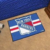 New York Rangers Starter Mat Accent Rug - 19in. x 30in. Uniform Alternate Design, 31944