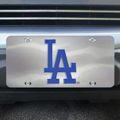 Los Angeles Dodgers 3D Stainless Steel License Plate - LA Cap Logo, 31891