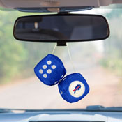Buffalo Bills Team Color Fuzzy Dice Dcor 3