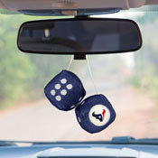 Houston Texans Team Color Fuzzy Dice Dcor 3