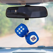 New York Giants Team Color Fuzzy Dice Dcor 3