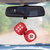 Ohio State Buckeyes Team Color Fuzzy Dice Dcor 3