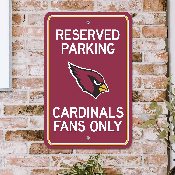 Arizona Cardinals Team Color Reserved Parking Sign Dcor 18in. X 11.5in. Lightweight, 32149