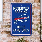 Buffalo Bills Team Color Reserved Parking Sign Dcor 18in. X 11.5in. Lightweight