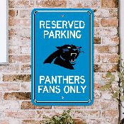 Carolina Panthers Team Color Reserved Parking Sign Dcor 18in. X 11.5in. Lightweight, 32153