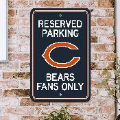 Chicago Bears Team Color Reserved Parking Sign Dcor 18in. X 11.5in. Lightweight, 32154
