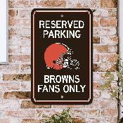 Cleveland Browns Team Color Reserved Parking Sign Dcor 18in. X 11.5in. Lightweight, 32156