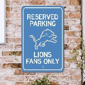 Detroit Lions Team Color Reserved Parking Sign Dcor 18in. X 11.5in. Lightweight, 32159