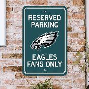 Philadelphia Eagles Team Color Reserved Parking Sign Dcor 18in. X 11.5in. Lightweight, 32174