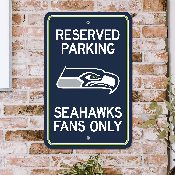 Seattle Seahawks Team Color Reserved Parking Sign Dcor 18in. X 11.5in. Lightweight, 32177