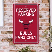 Chicago Bulls Team Color Reserved Parking Sign Dcor 18in. X 11.5in. Lightweight, 32181