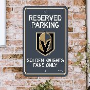Vegas Golden Knights Team Color Reserved Parking Sign Dcor 18in. X 11.5in. Lightweight, 32186