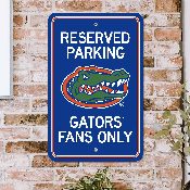 Florida Gators Team Color Reserved Parking Sign Dcor 18in. X 11.5in. Lightweight, 32189