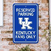 Kentucky Wildcats Team Color Reserved Parking Sign Dcor 18in. X 11.5in. Lightweight, 32192
