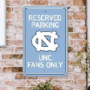 North Carolina Tar Heels Team Color Reserved Parking Sign Dcor 18in. X 11.5in. Lightweight, 32199