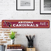 Arizona Cardinals Team Color Street Sign Dcor 4in. X 24in. Lightweight, 32200