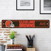 Cleveland Browns Team Color Street Sign Dcor 4in. X 24in. Lightweight, 32207