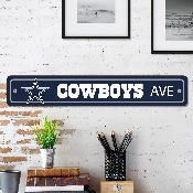 Dallas Cowboys Team Color Street Sign Dcor 4in. X 24in. Lightweight, 32208